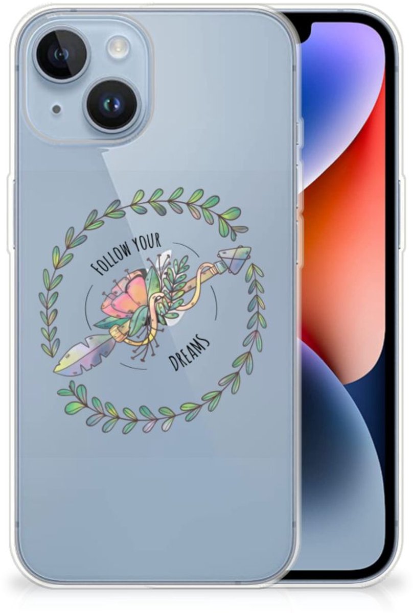 Apple iPhone 14 Telefoonhoesje met Naam Boho Dreams