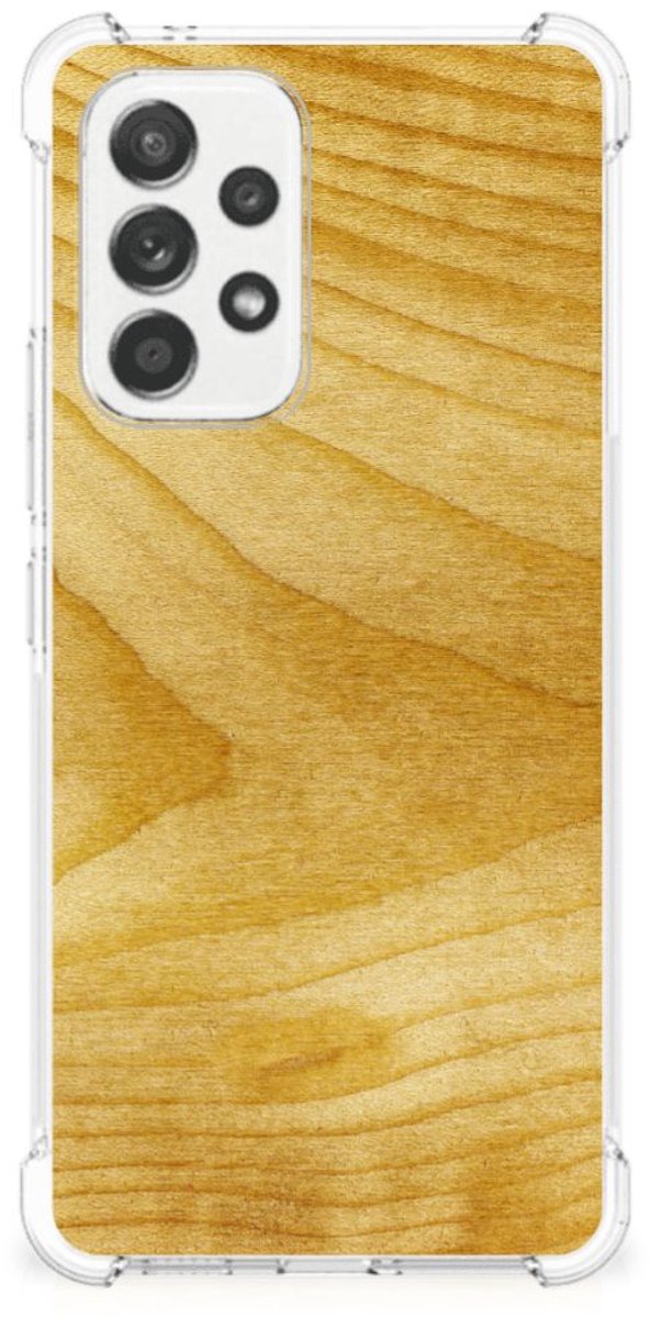 Samsung Galaxy A53 5G Stevig Telefoonhoesje Licht Hout
