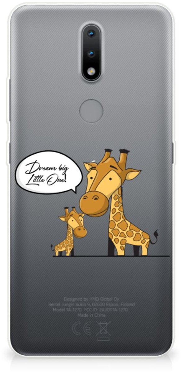 Nokia 2.4 Telefoonhoesje met Naam Giraffe