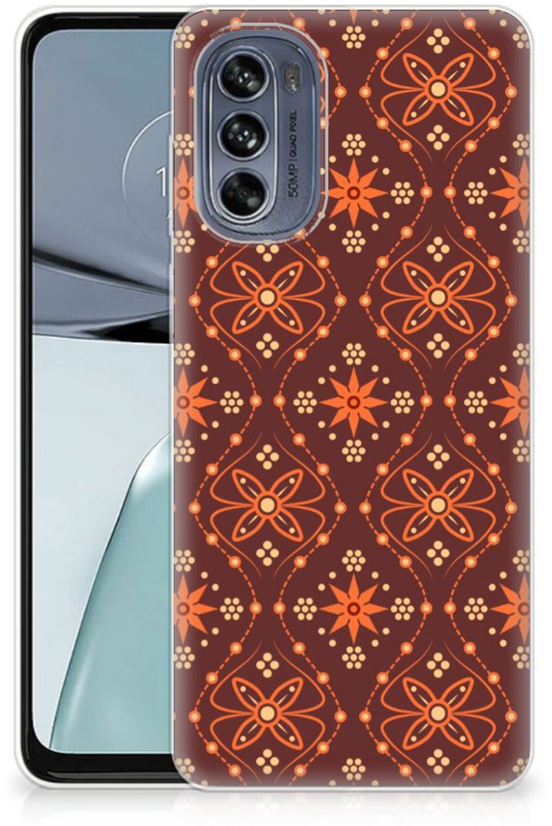 Motorola Moto G62 5G TPU bumper Batik Brown