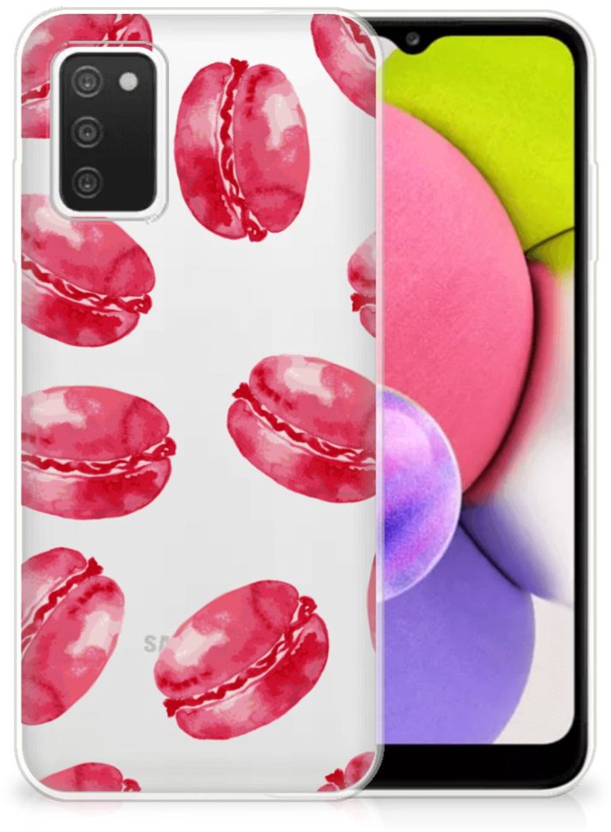 TPU Hoesje voor Samsung Galaxy A03S Siliconen Case Pink Macarons