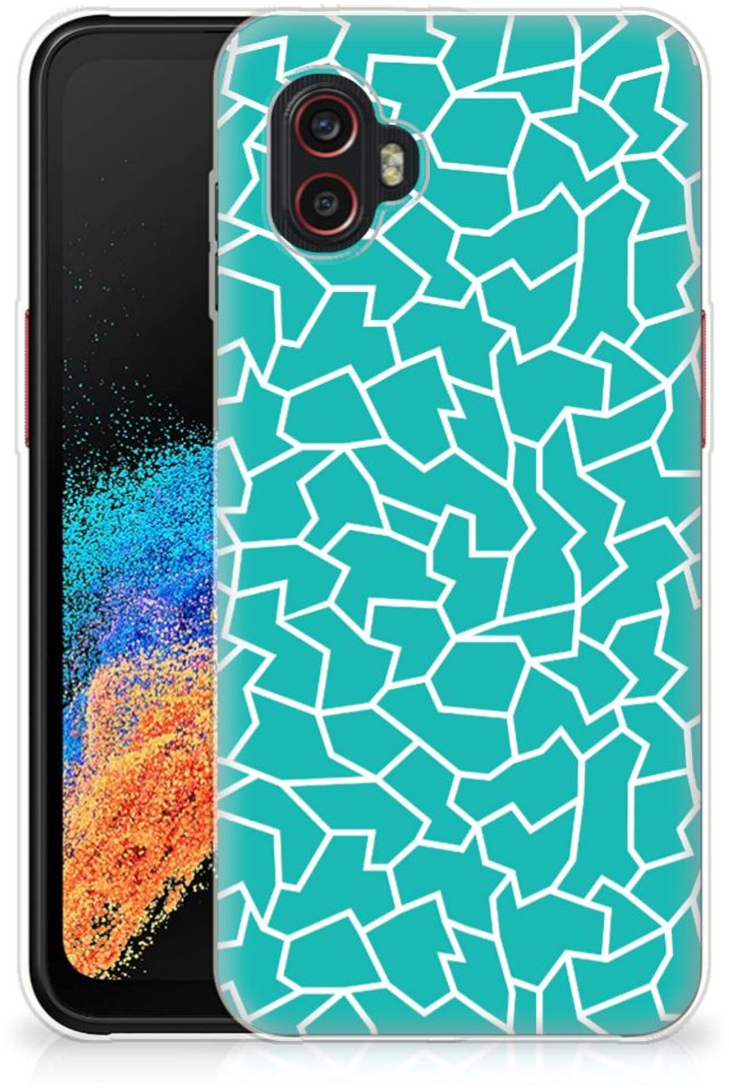 Samsung Galaxy Xcover 6 Pro Hoesje maken Cracks Blue