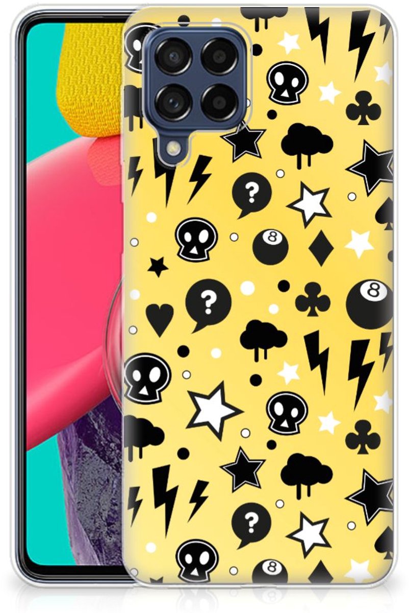 Silicone Back Case Samsung Galaxy M53 Punk Geel