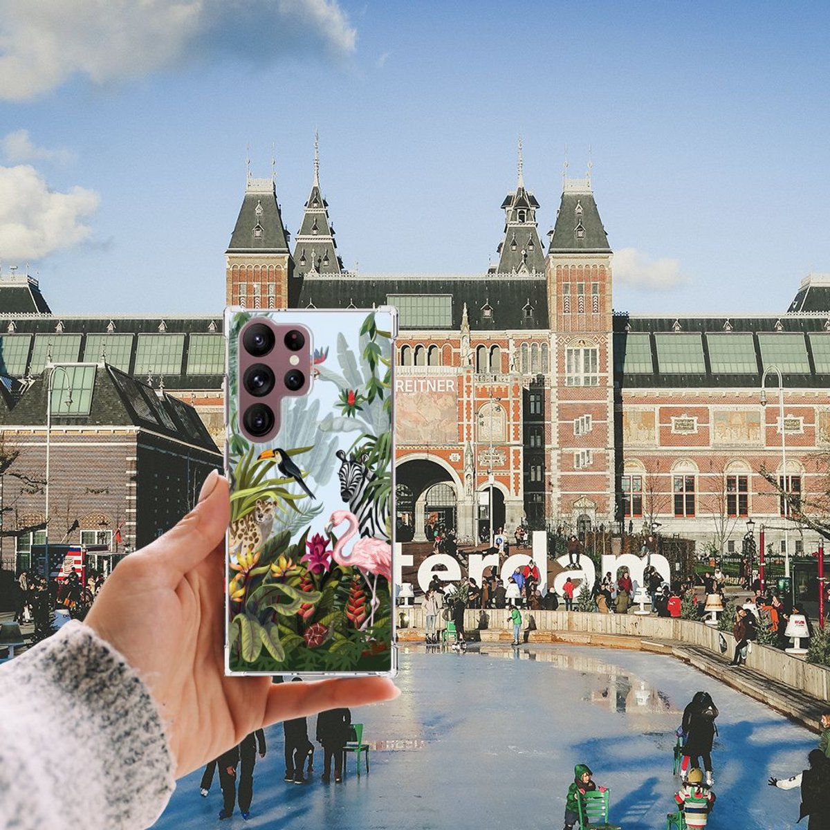 Case Anti-shock voor Samsung Galaxy S23 Ultra Jungle
