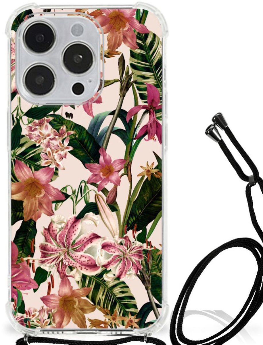 Back Cover voor iPhone 14 Pro Case Flowers