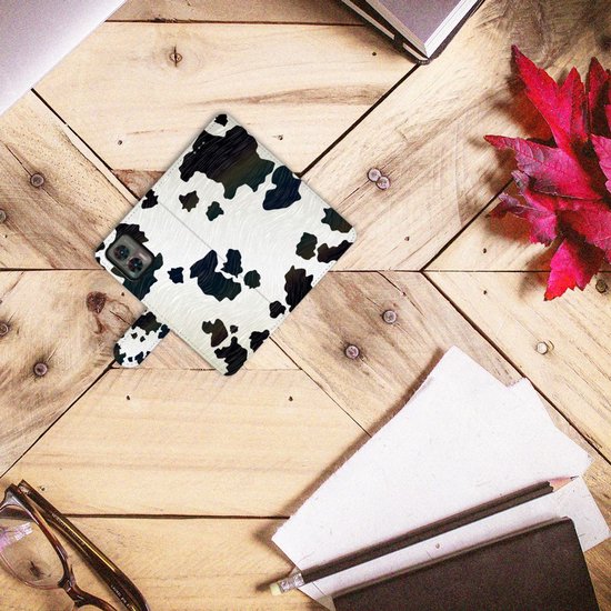 Cuir PU Portefeuille Livre Motorola Edge 30 Neo Coque Taches Vaches