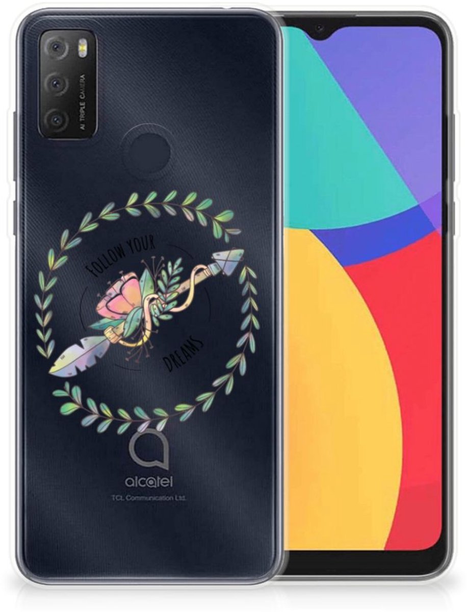 Alcatel 1S (2021) Telefoonhoesje met Naam Boho Dreams