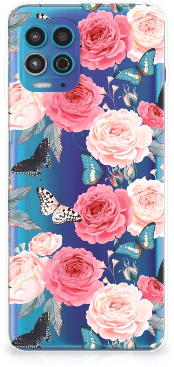 Motorola Moto G100 TPU Case Butterfly Roses