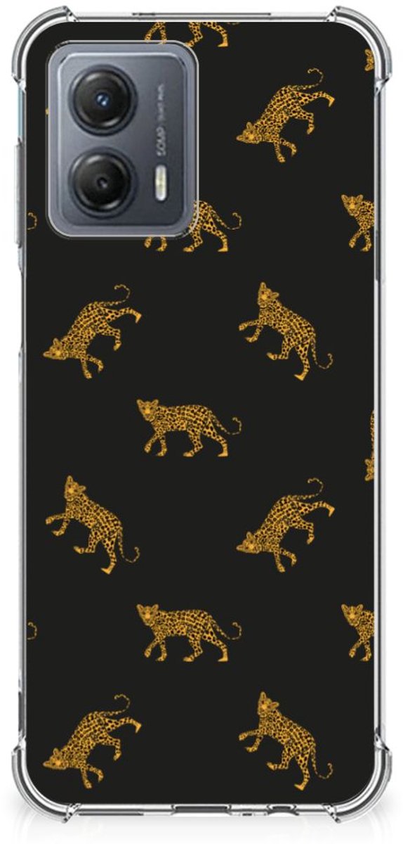 Case Anti-shock voor Motorola Moto G53 Leopards