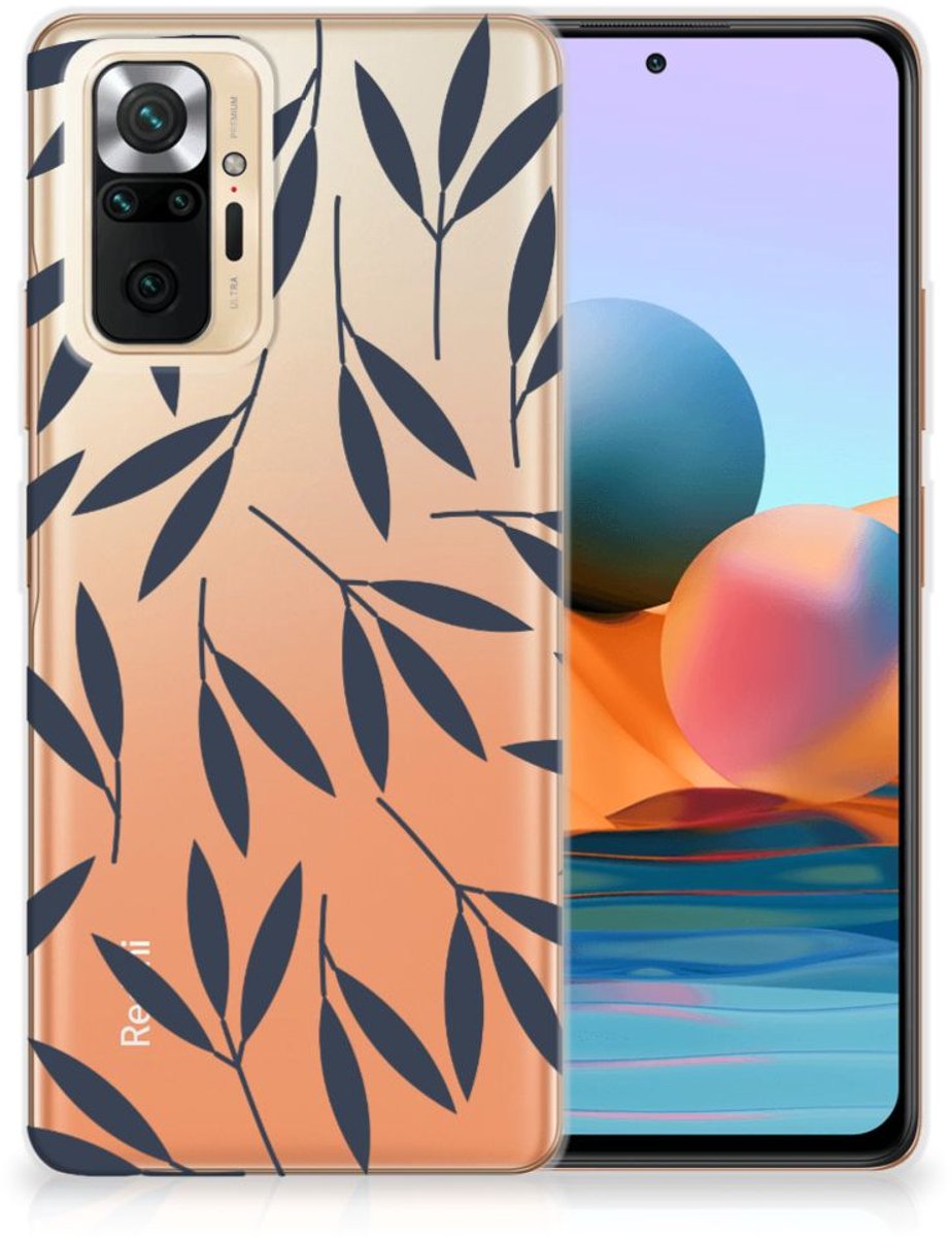 Xiaomi Redmi Note 10 Pro TPU Case Leaves Blue