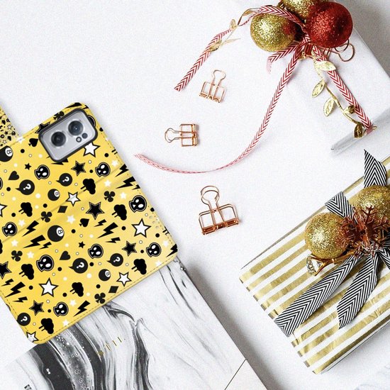 Etui portefeuille portefeuille avec porte-cartes OnePlus Nord CE 2 Case Punk Yellow