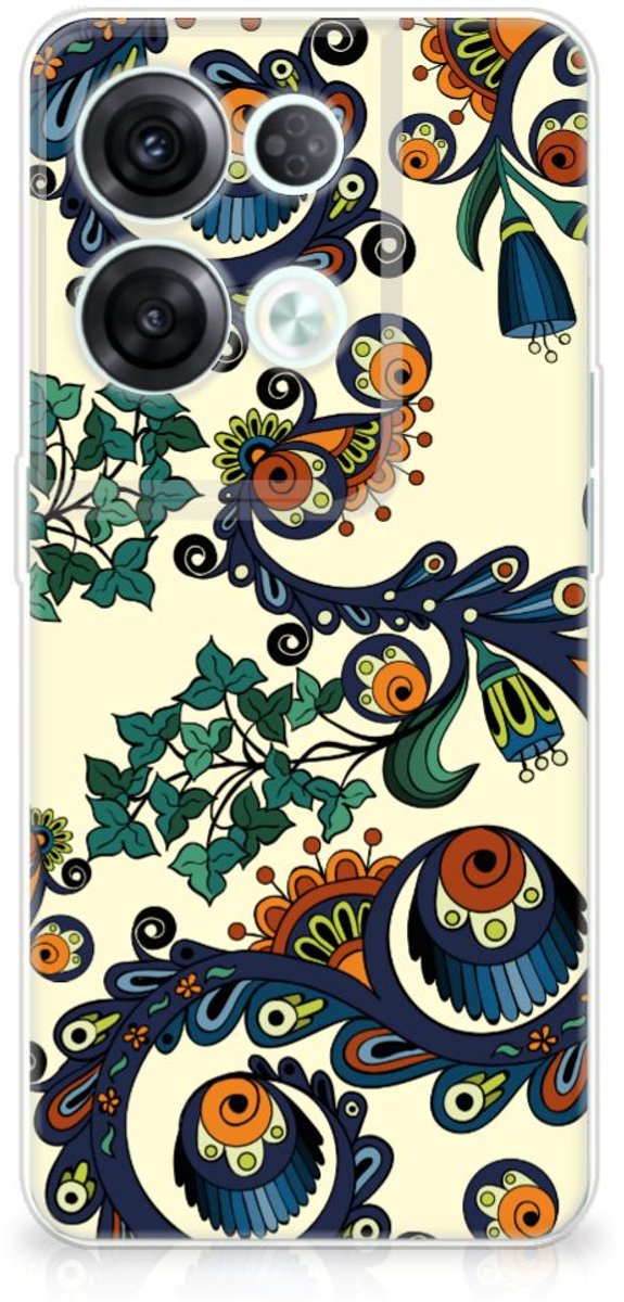 Siliconen Hoesje OPPO Reno8 Pro Barok Flower