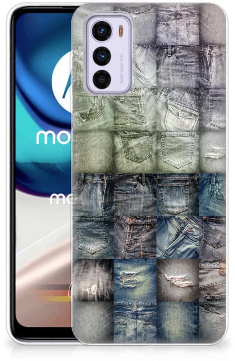 Silicone Back Cover Motorola Moto G42 Spijkerbroeken