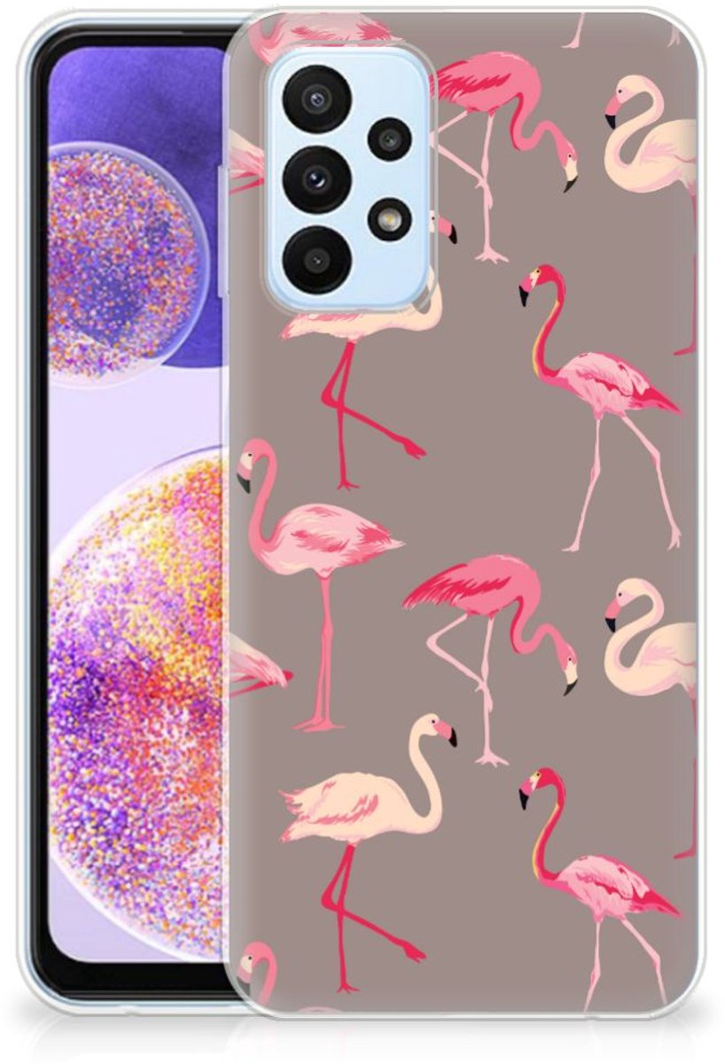 Samsung Galaxy A23 TPU Hoesje Flamingo