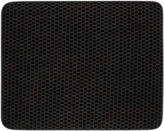 Kattenbakmat - Grit Opvanger - 40 x 50 cm - Waterdicht - Kattenmat Met Filter - Kattenbak Accessoires - Kat Benodigheden - Cat Litter Mat - Dubbele Laag - Zwart