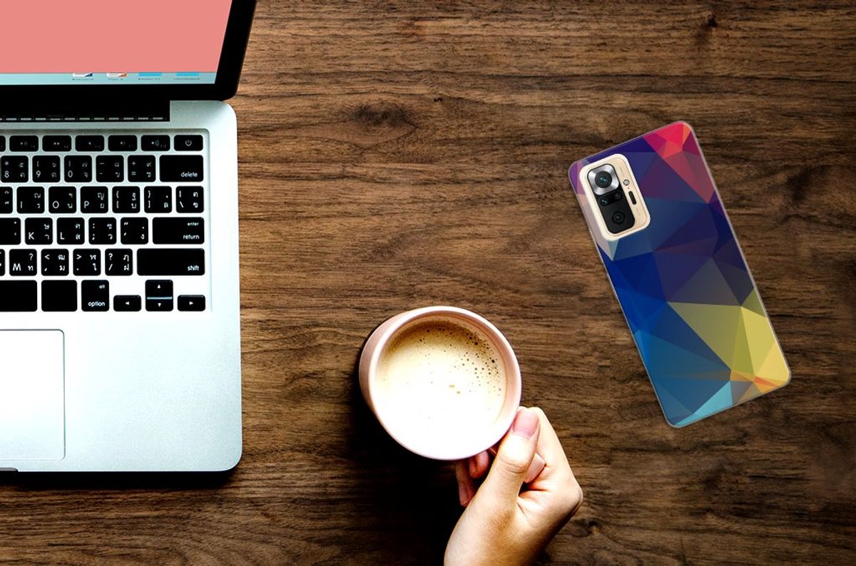 Xiaomi Redmi Note 10 Pro TPU Hoesje Polygon Dark