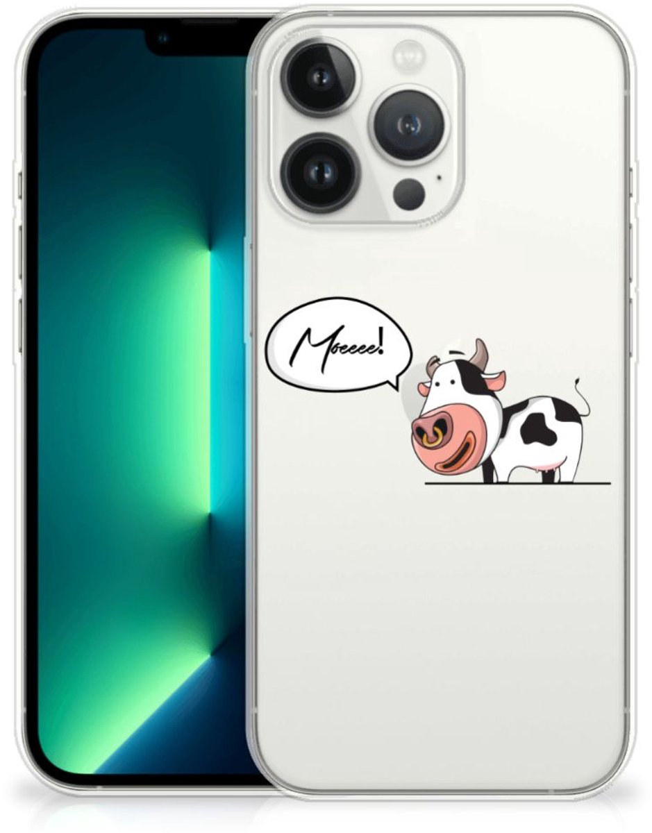 TPU Hoesje voor iPhone 13 Pro Max Telefoonhoesje met Naam Cheeky Cow