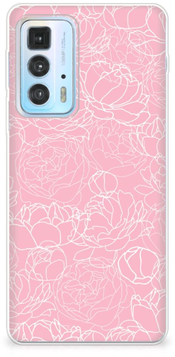 Motorola Edge 20 Pro TPU Case White Flowers
