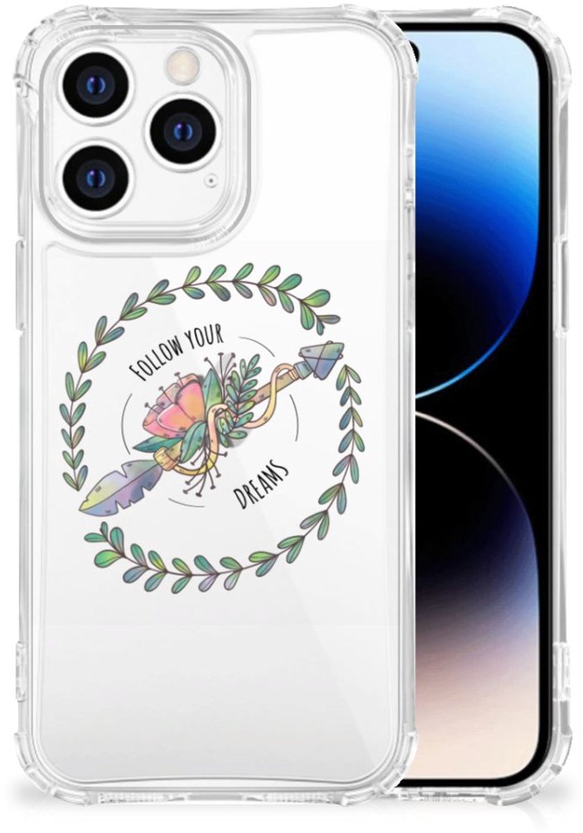 iPhone 14 Pro Stevig Bumper Hoesje Boho Dreams