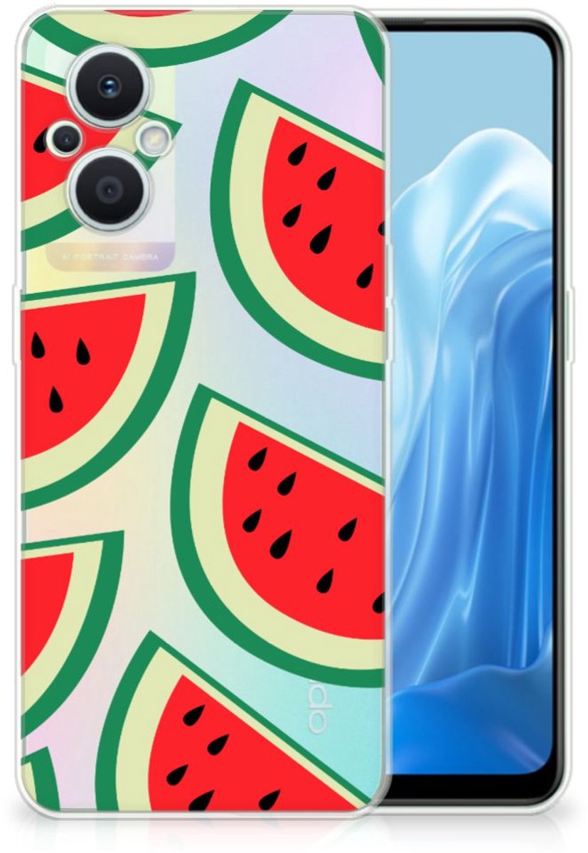 OPPO Reno8 Lite Siliconen Case Watermelons