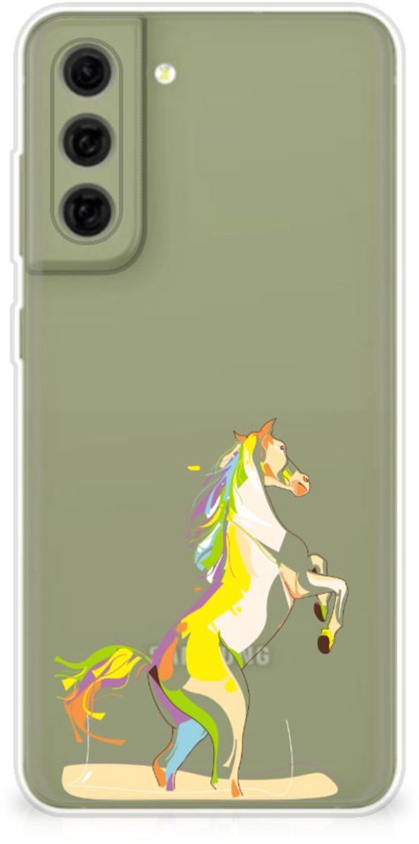 Samsung Galaxy S21FE Telefoonhoesje met Naam Horse Color