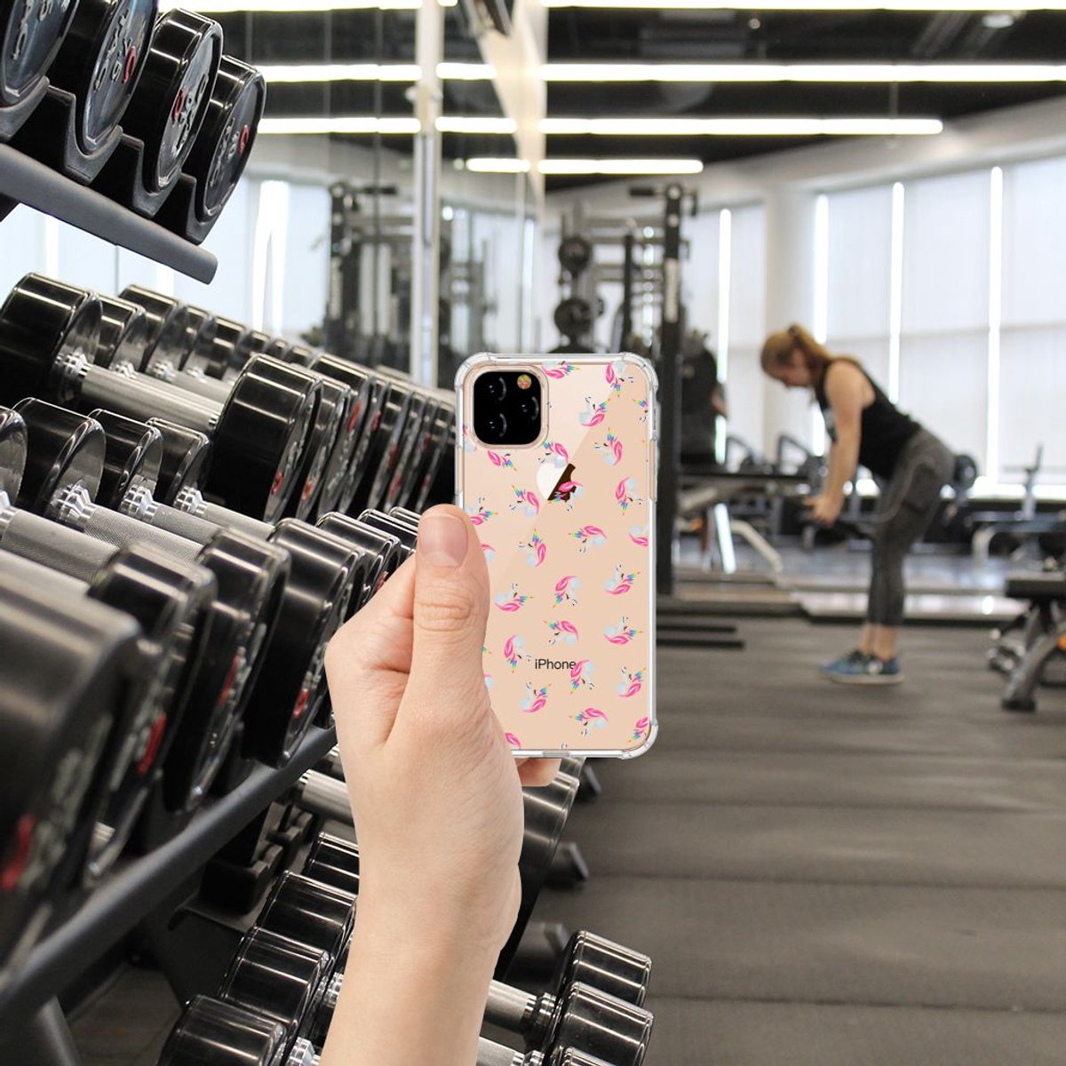 Doorzichtige Silicone Hoesje voor Apple iPhone 11 Pro Unicorns