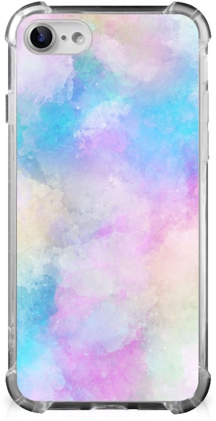 Coque iPhone SE 2022/2020 | Coque iPhone 8/7 Antichoc avec bord transparent Watercolour Light