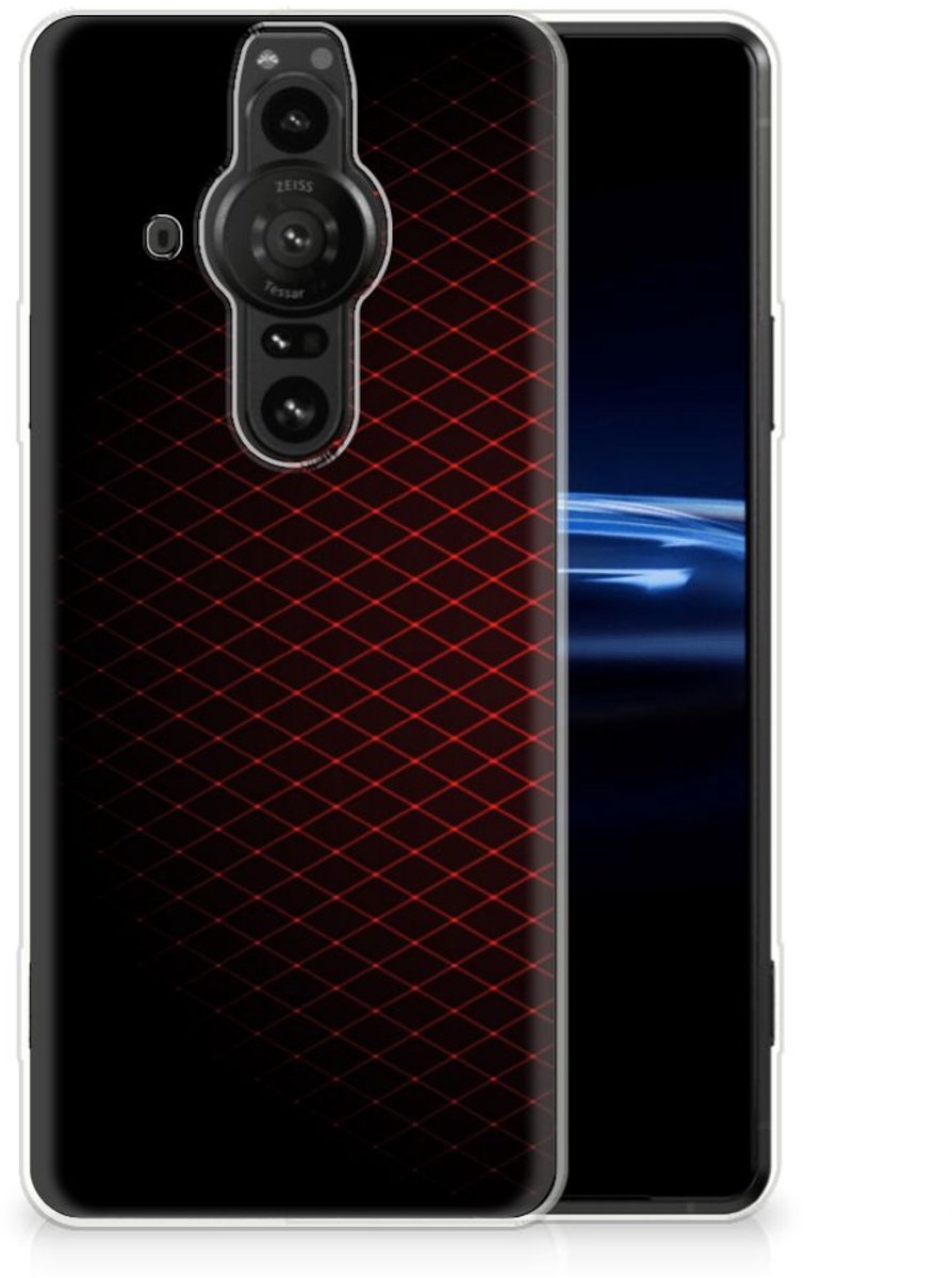 Sony Xperia Pro-I TPU bumper Geruit Rood