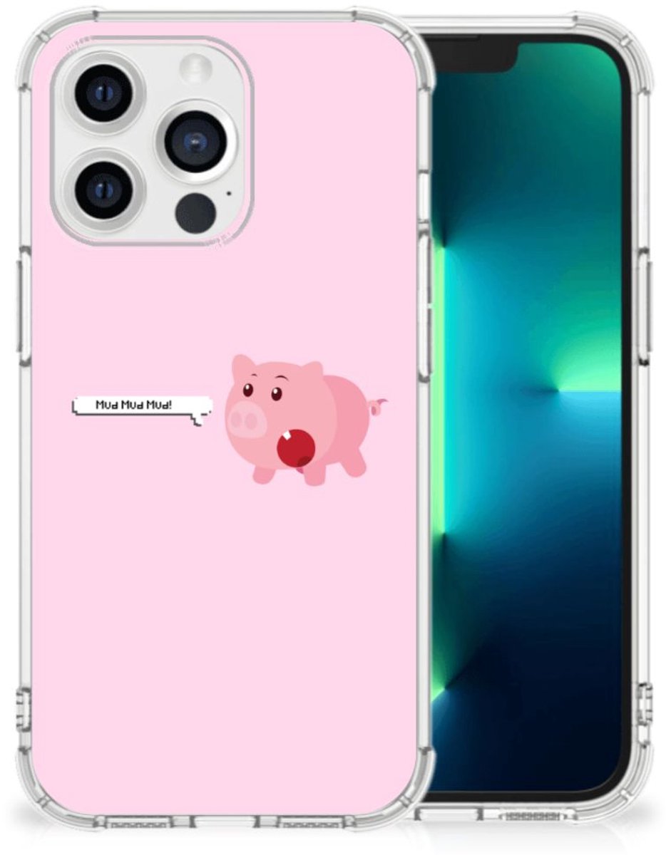 Apple iPhone 13 Pro Stevig Bumper Hoesje Pig Mud