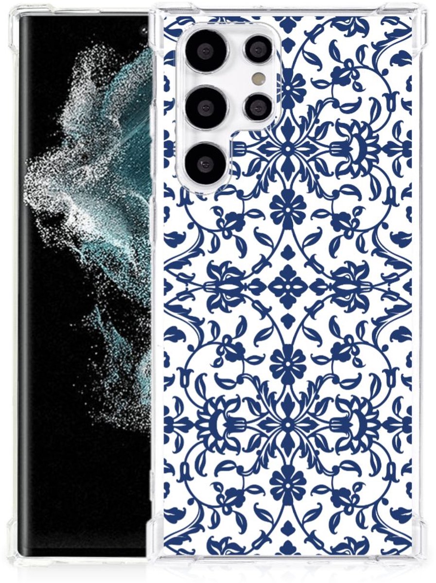 Samsung Galaxy S22 Ultra Case Flower Blue