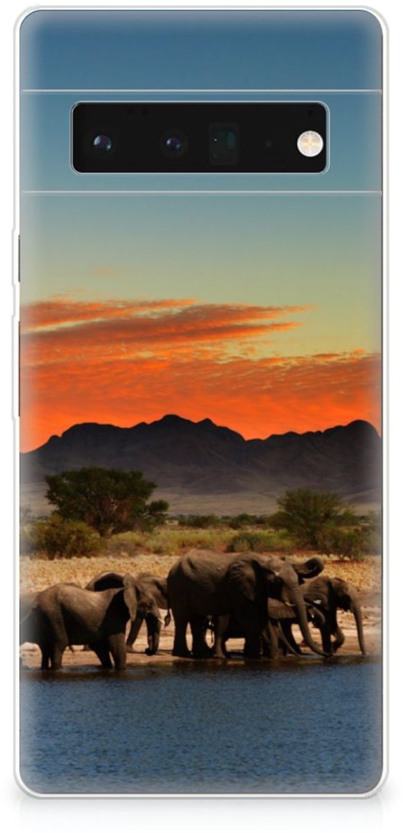 Google Pixel 6 Pro TPU Hoesje Olifanten