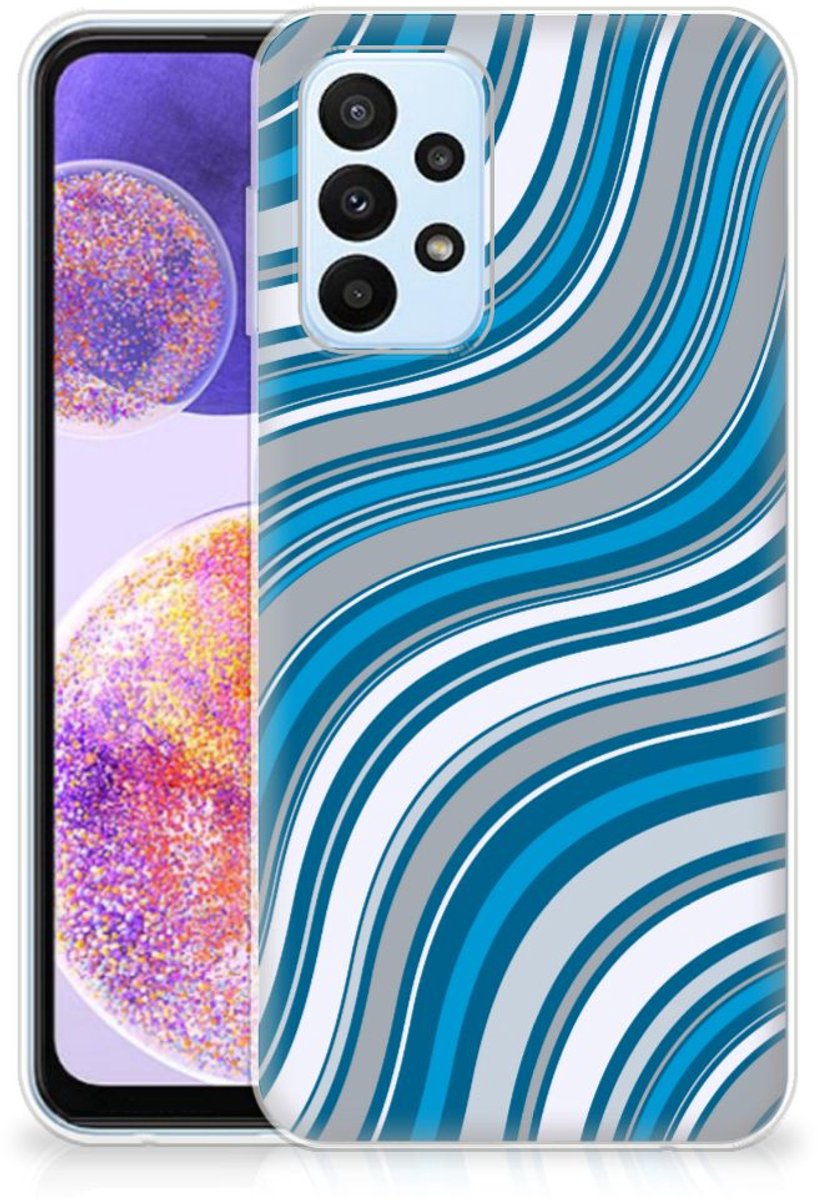 Samsung Galaxy A23 TPU bumper Waves Blue