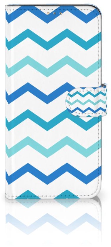 Etui pour téléphone portable OPPO A15 Etui photo Zigzag Blauw
