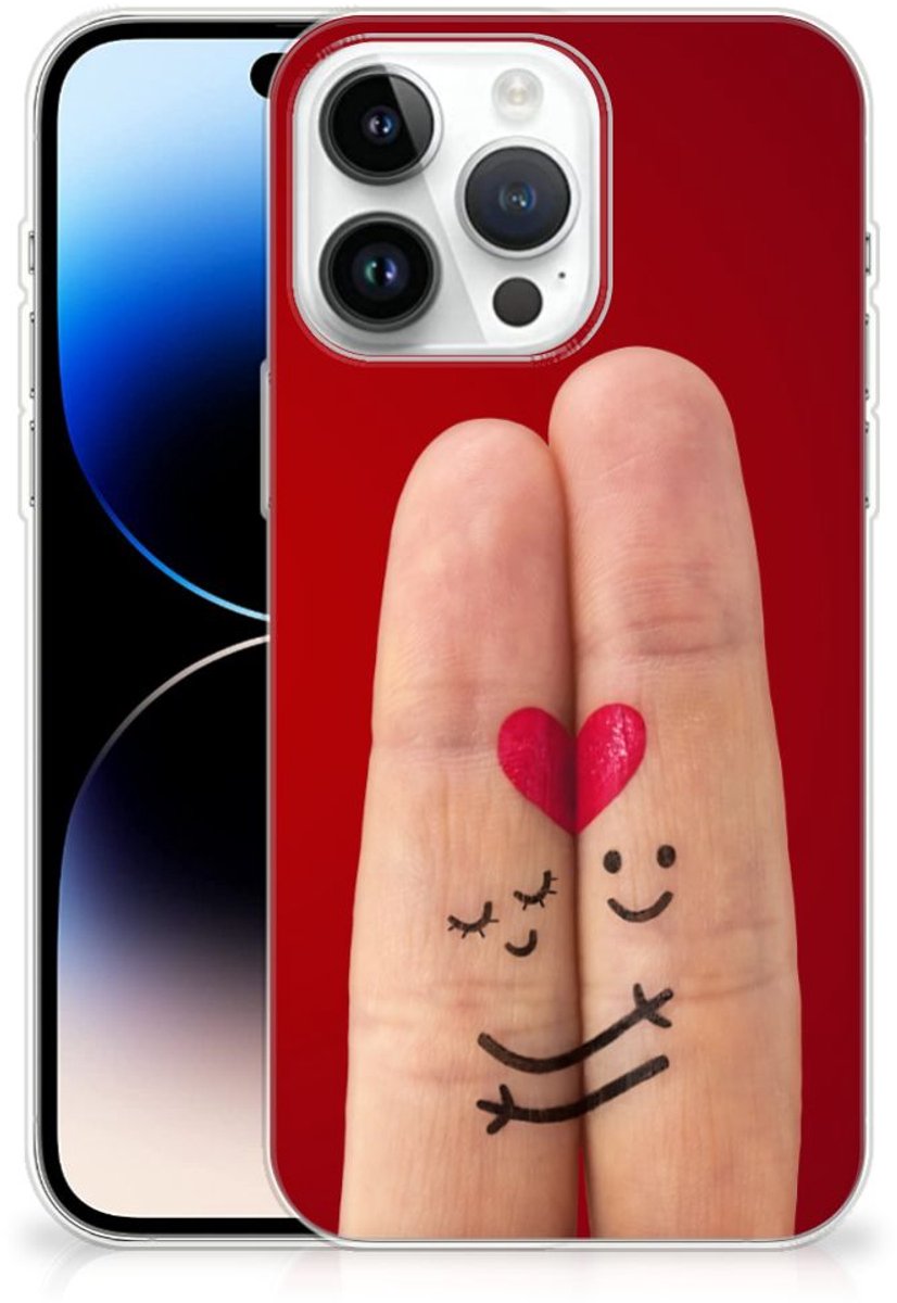 iPhone 14 Pro Max Silicone Back Cover Liefde - Origineel Romantisch Cadeau
