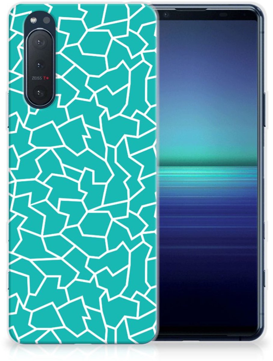 Sony Xperia 5II Hoesje maken Cracks Blue