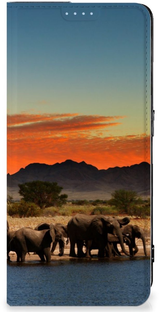 Book Case voor OPPO Reno8 Pro Hoesje maken Olifanten