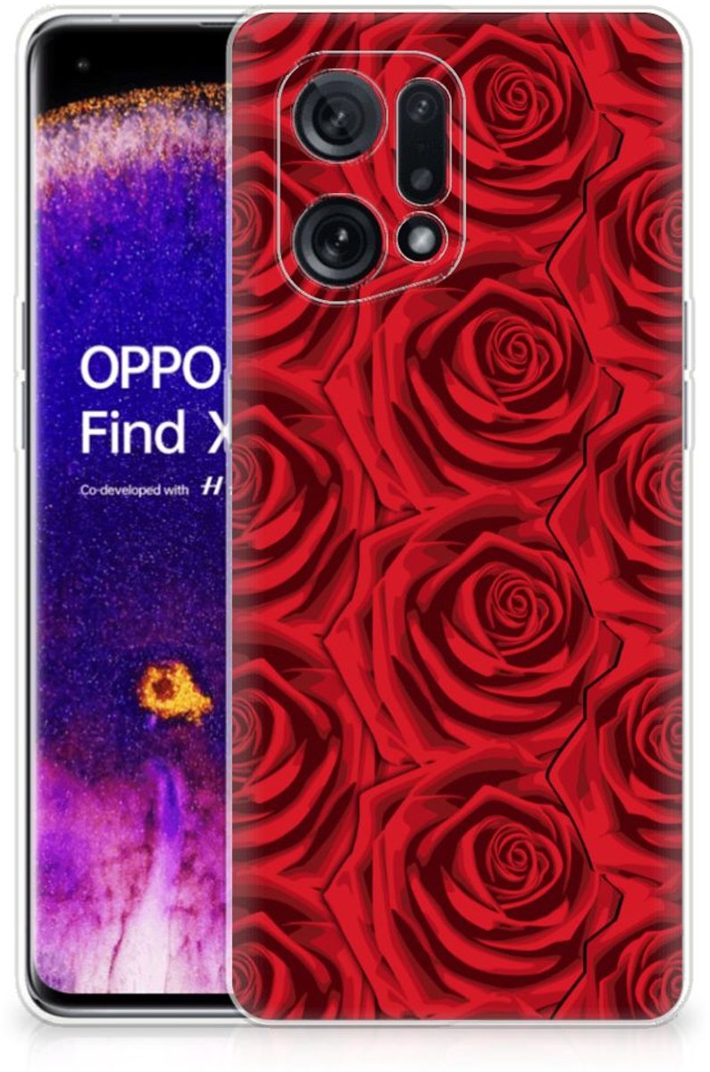 TPU Hoesje voor OPPO Find X5 TPU Case Red Roses