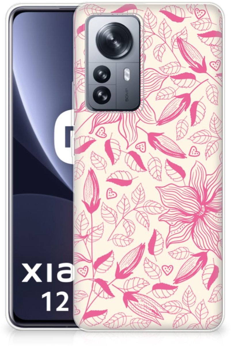 Xiaomi 12 Pro TPU Case Pink Flowers