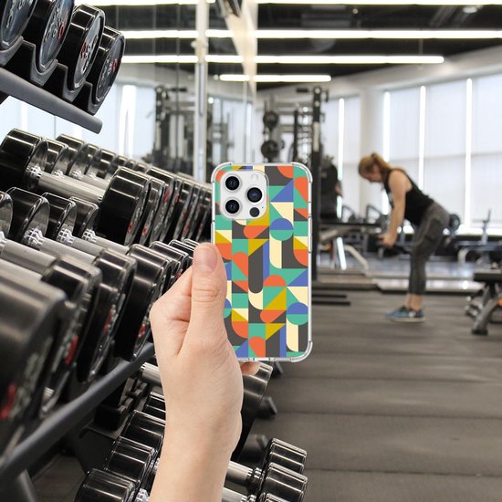 Coque pour téléphone Apple iPhone 13 Pro Coque pour smartphone avec naam avec bord transparent Funky Retro