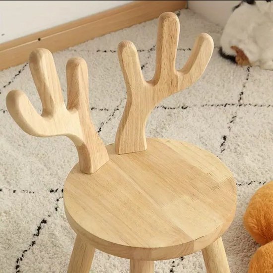 Dutchers® Peuterstoel - Kinderstoeltje voor Peuter - Kinderkamer Accessoires - Kinderkrukje - Massief Hout - Krukje - Stijlvol & Speels - Eikenhout - Stoeltje voor Kinderen - Houten Stoeltje - Kinderkamer Decoratie - Babykamer Accessoires van Dutchers.® — afbeelding 4