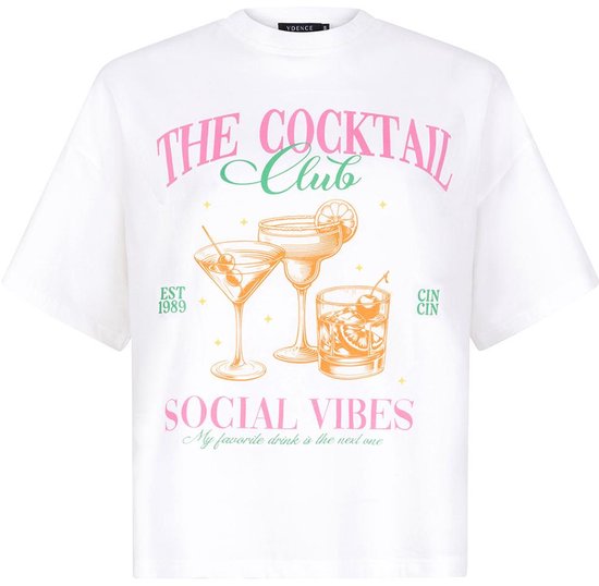 T-shirt Ydence T-shirt Cocktail Club Ss2535 10137 Pink/vert Femme Taille - S