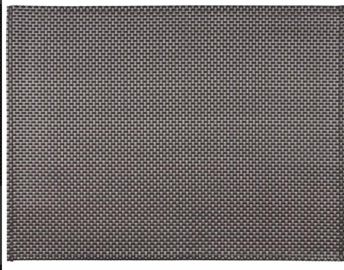 Placemat - fijne band - 45x33 cm - verpakt per 6 stuks - kleur zilverGrijs