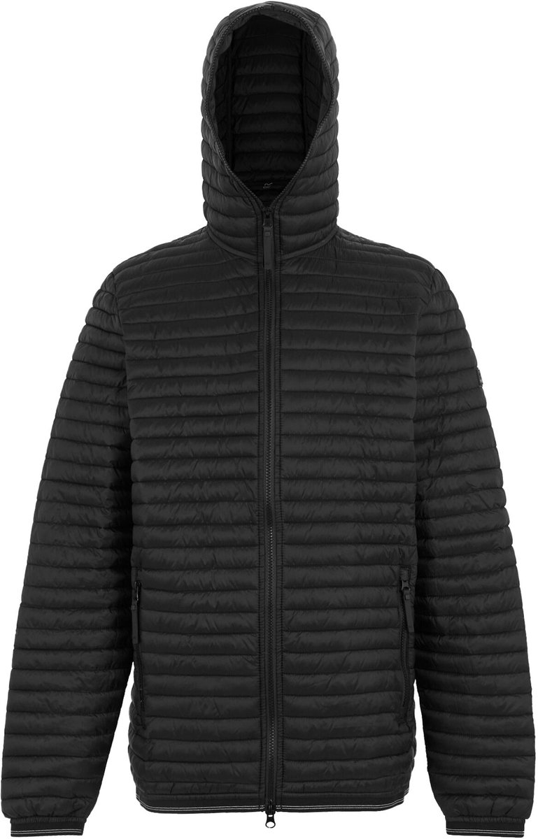 Gevulde Jas Hiking Heren Zipper Met Hood Zwart