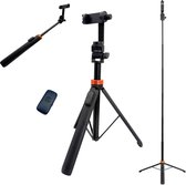 a sunny day telefoon statief - tripod smartphone - Statief smartphone - Selfiestick Tripod - Statief telefoon - Tripod iphone - Statief iphone - telefoon standaard - tot 180 cm - Tripod voor GoPro
