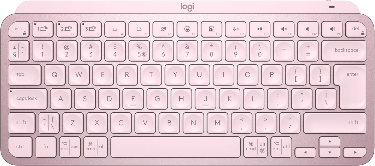 Logitech MX KEYS mini - Draadloos Bluetooth Toetsenbord - Qwerty ISO - Rose