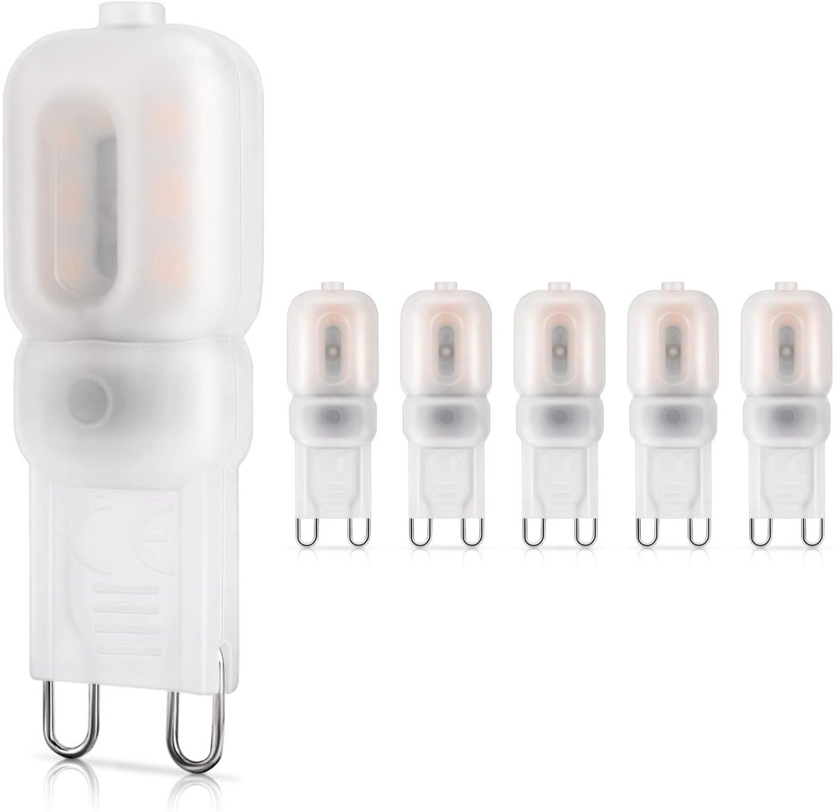 G9 ledlamp 5pack - Warm wit - 2W vervangt 20W - 5 steeklampjes