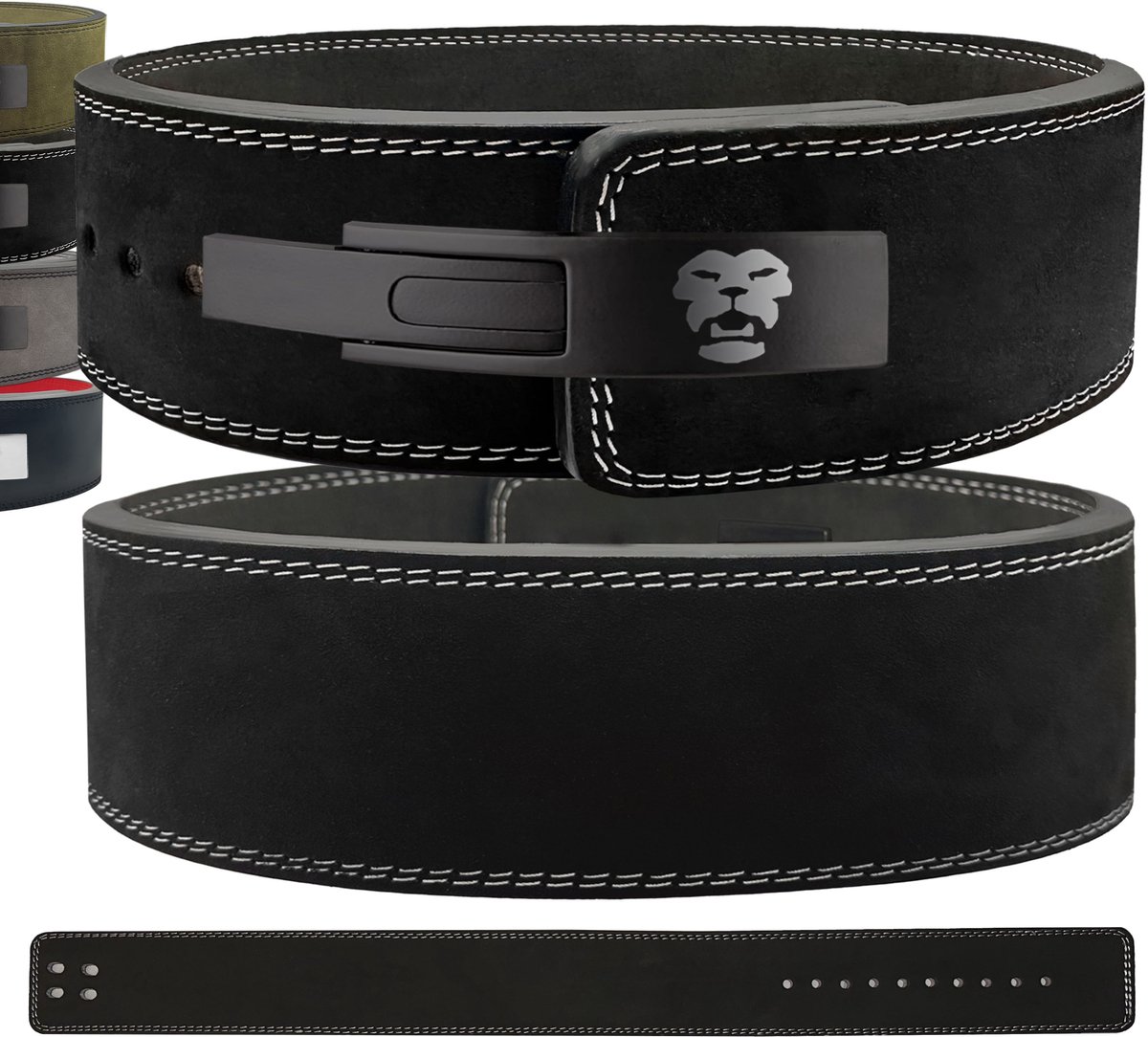 Gymroar Lifting Belt - Powerlift Riem - Lever Belt - Fast Clip Sluiting - Powerlifting - Crossfit - Bodybuilding - Deadlift - Squat - 10MM - OG Zwart - XS
