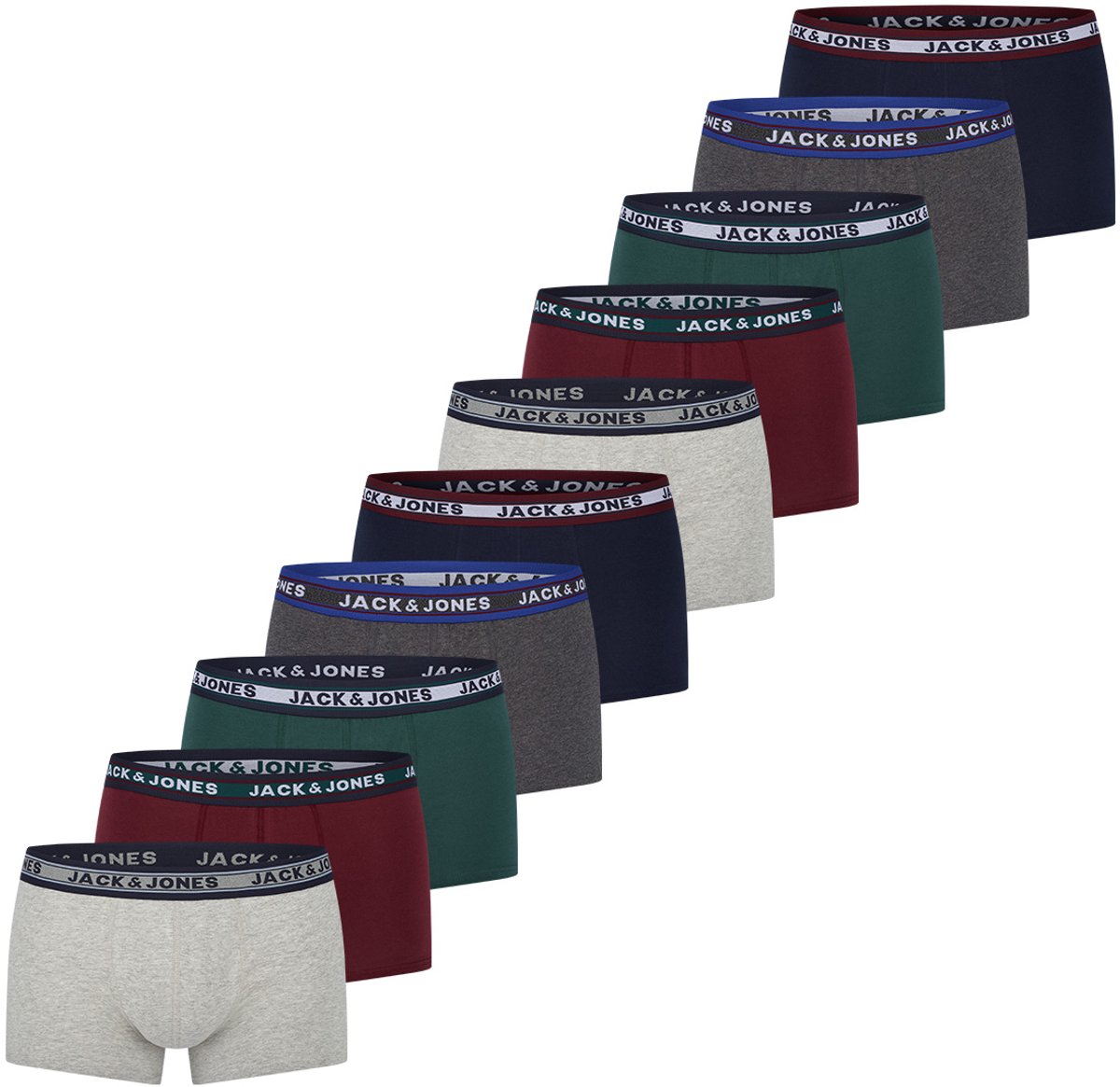 Jack & Jones Heren retro short / pant 10 pack Jacsolid