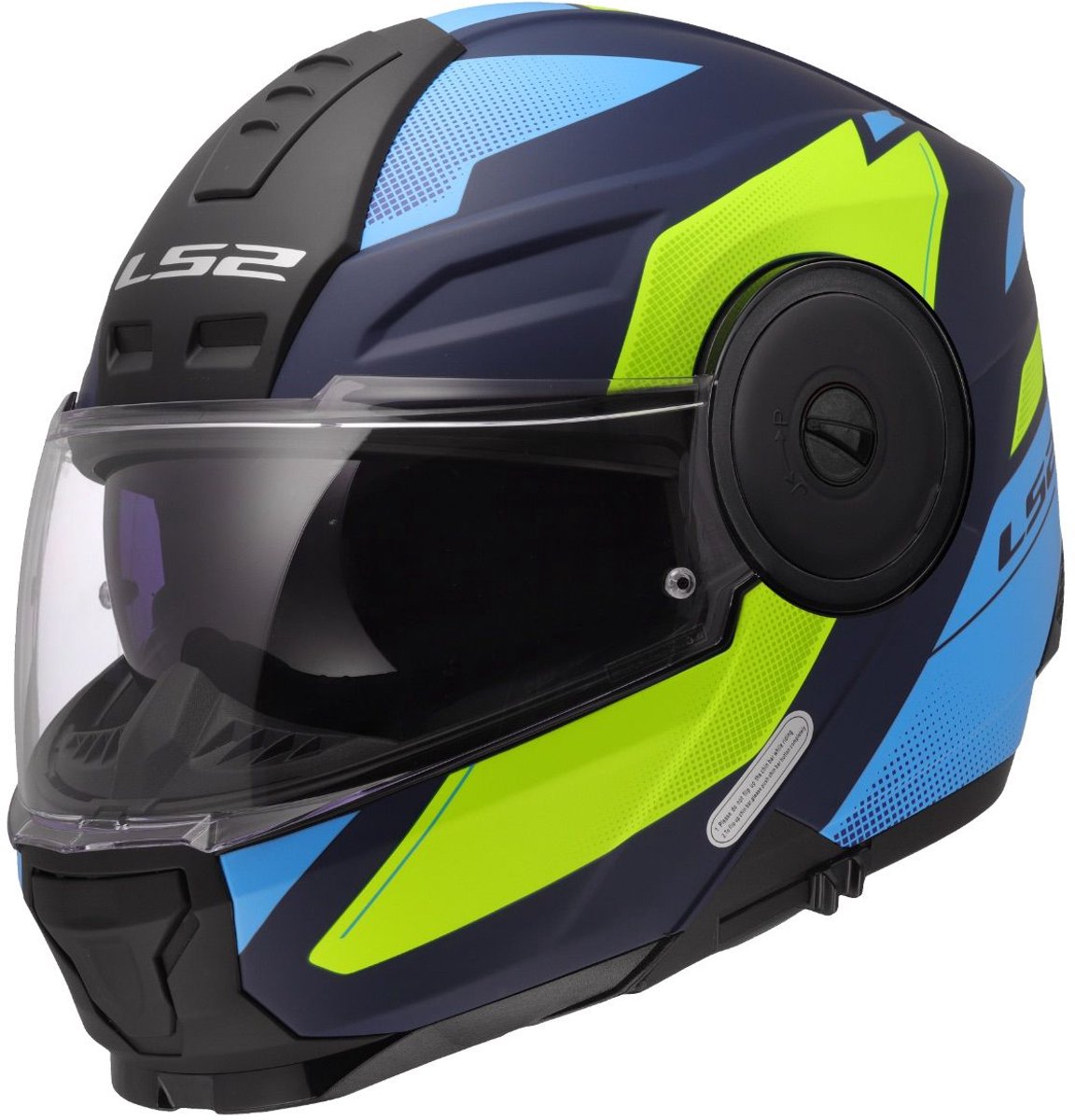LS2 FF902 Scope II systeemhelm Duria blauw geel M