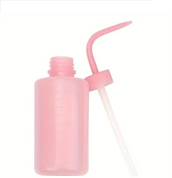 Spoel Fles Doseer Knijpfles Tattoo Squeeze Bottle voor Groene Zeep, Water of Desinfectiemiddel 250ml ROZE | Professionele Tatoeage, Beauty, PMU, Salon, Wimper, Kappers Barbier Studio Spuitfles | Plantenspuit | Waterfles | Hairdressing